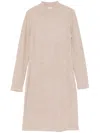 Vince Ribbed Mini Dress In Neutrals