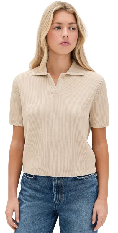 Vince Ribbed Polo Pale Canyon