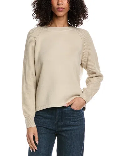 Vince Ribbed Raglan Sweater In Neutral