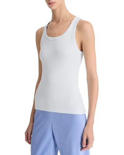 VINCE RIBBED SCOOP NECK TANK