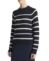 Vince Striped Ribbed Cotton-blend Sweater