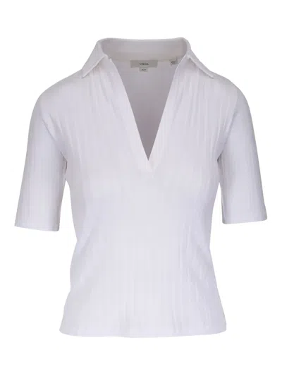 Vince Ribbed T-shirt In White
