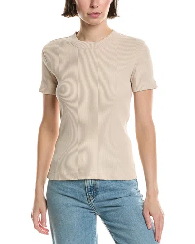 Vince Ribbed Top In Nude