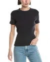 Vince Ribbed Top In Black