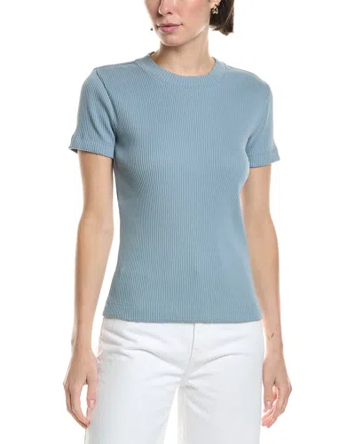 Vince Ribbed Top In Blue