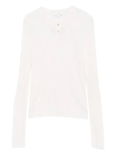 Vince Ribbed Top In White
