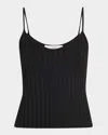 Vince Ribbed V-neck Cami In Black