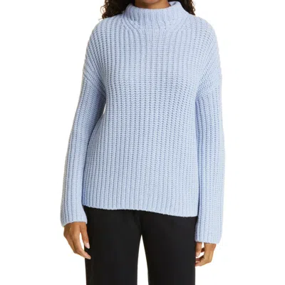 Vince Ribbed Wool & Cashmere Blend Mock Neck Sweater