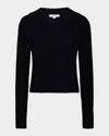 Vince Ribbed Wool-cashmere Sailor Sweater In Blue