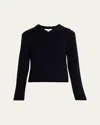 Vince Ribbed Wool-cashmere Sailor Sweater In Blue