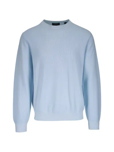 Vince Ribbed-knit Sweater In Blue