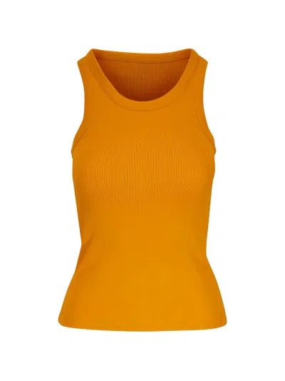 Vince Ribbed-knit Tank Top In Black