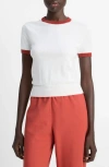 Vince Contrast-trim Cotton-cashmere T-shirt