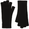 Vince Fingerless Gloves In Heather Black