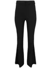 Vince Rise Pintuck Crop Flare Pant In Black