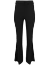 Vince Rise Pintuck Crop Flare Pant In Black