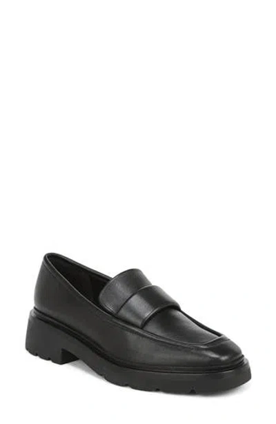 Vince Robinb Leather Penny Loafer In Black