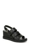 Vince Rochel Slingback Platform Wedge Sandal In Black