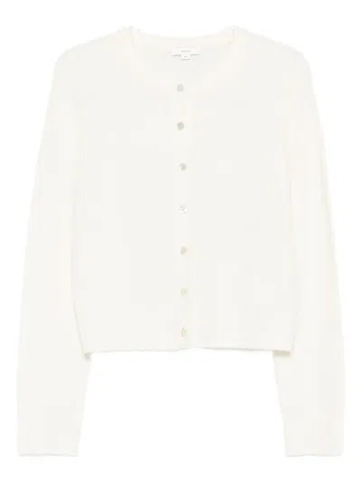 Vince Round-neck Cardigan In White