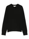 Vince Round-neck Long-sleeve Sweater In Black