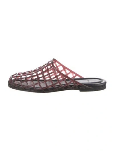 Pre-owned Vince Rubber Mules In Burgundy