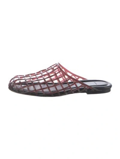 Pre-owned Vince Rubber Mules In Red