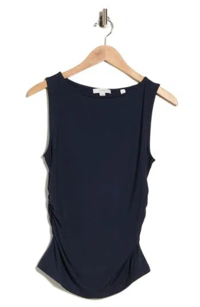 Vince Ruched Tank In Navy