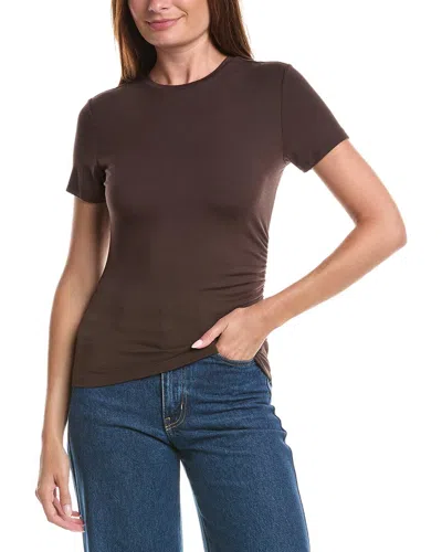Vince Ruched Top In Brown