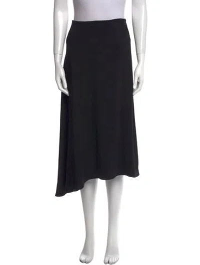 Pre-owned Vince Ruffle Embellishment Midi Length Skirt In Black