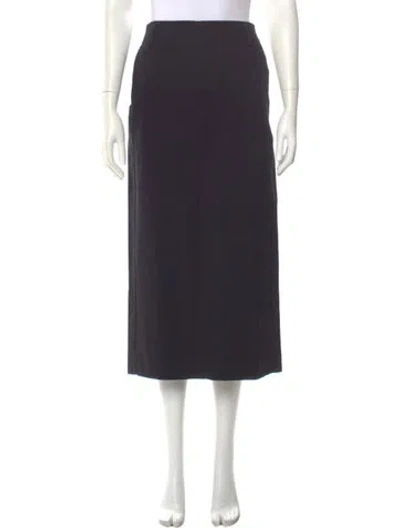 Pre-owned Vince Ruffle Embellishment Midi Length Skirt In Black