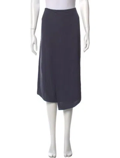Pre-owned Vince Ruffle Embellishment Midi Length Skirt In Blue