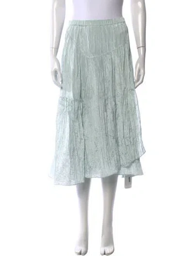 Pre-owned Vince Ruffle Embellishment Midi Length Skirt In Blue