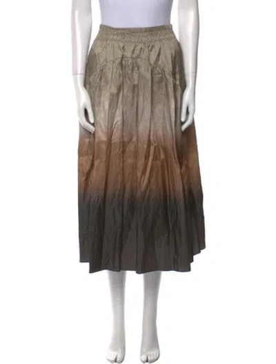 Pre-owned Vince Ruffle Embellishment Midi Length Skirt In Neutral