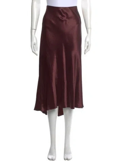 Pre-owned Vince Ruffle Embellishment Midi Length Skirt W/ Tags In Brown