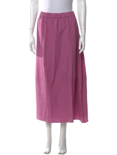 Pre-owned Vince Ruffle Embellishment Midi Length Skirt W/ Tags In Pink