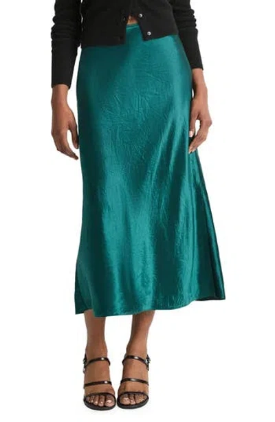 VINCE VINCE RUMPLED SATIN SLIP SKIRT