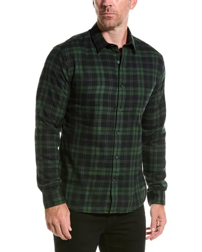 Vince Sailwind Plaid Shirt In Green