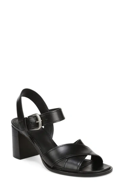 Vince 70mm Salma Leather Block-heel Sandals In Black