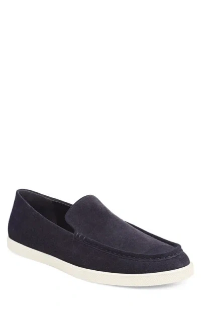 Vince Sammy Suede Loafer Sneaker In Blue