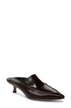 Vince Samy Pointed Toe Kitten Heel Loafer Mule In Brown