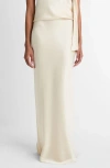 Vince Satin Bias Column Skirt In Neutral