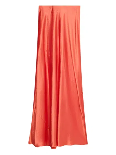 VINCE SATIN BIAS-CUT MAXI SKIRT