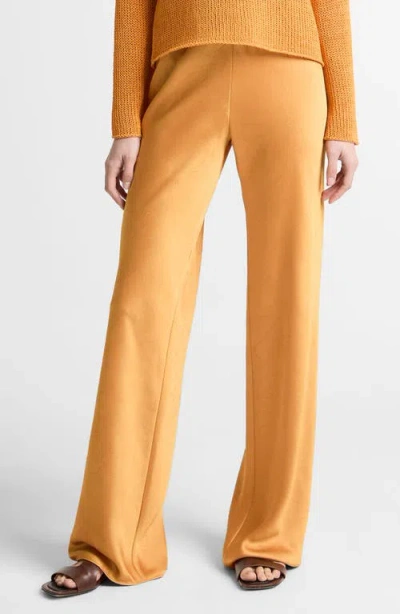 Vince Satin Bias Cut Pants In Orange