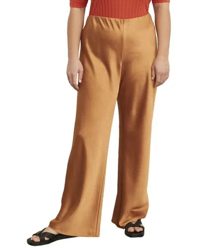 Vince Satin Bias Pant In Brown