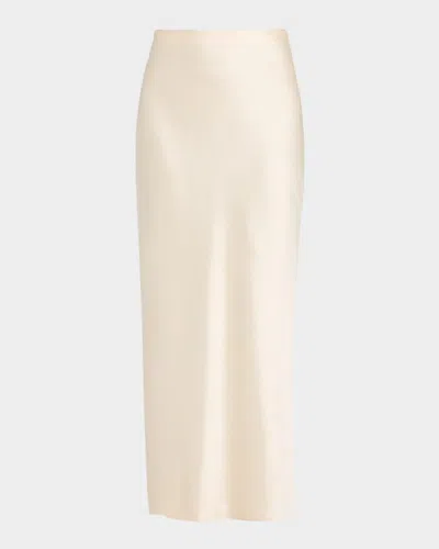 Vince Satin Bias Skirt In Neutral