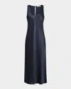 Vince Bias Tank Dress In Night Lake In Night Lake
