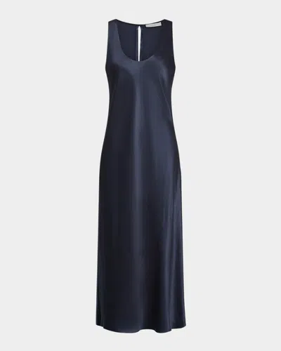 VINCE SATIN BIAS TANK DRESS
