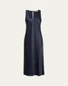 Vince Bias Tank Dress In Night Lake In Night Lake