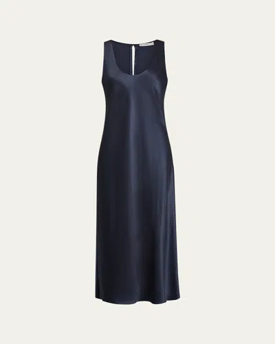 VINCE SATIN BIAS TANK DRESS