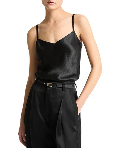 Vince Satin Cami Top In Black